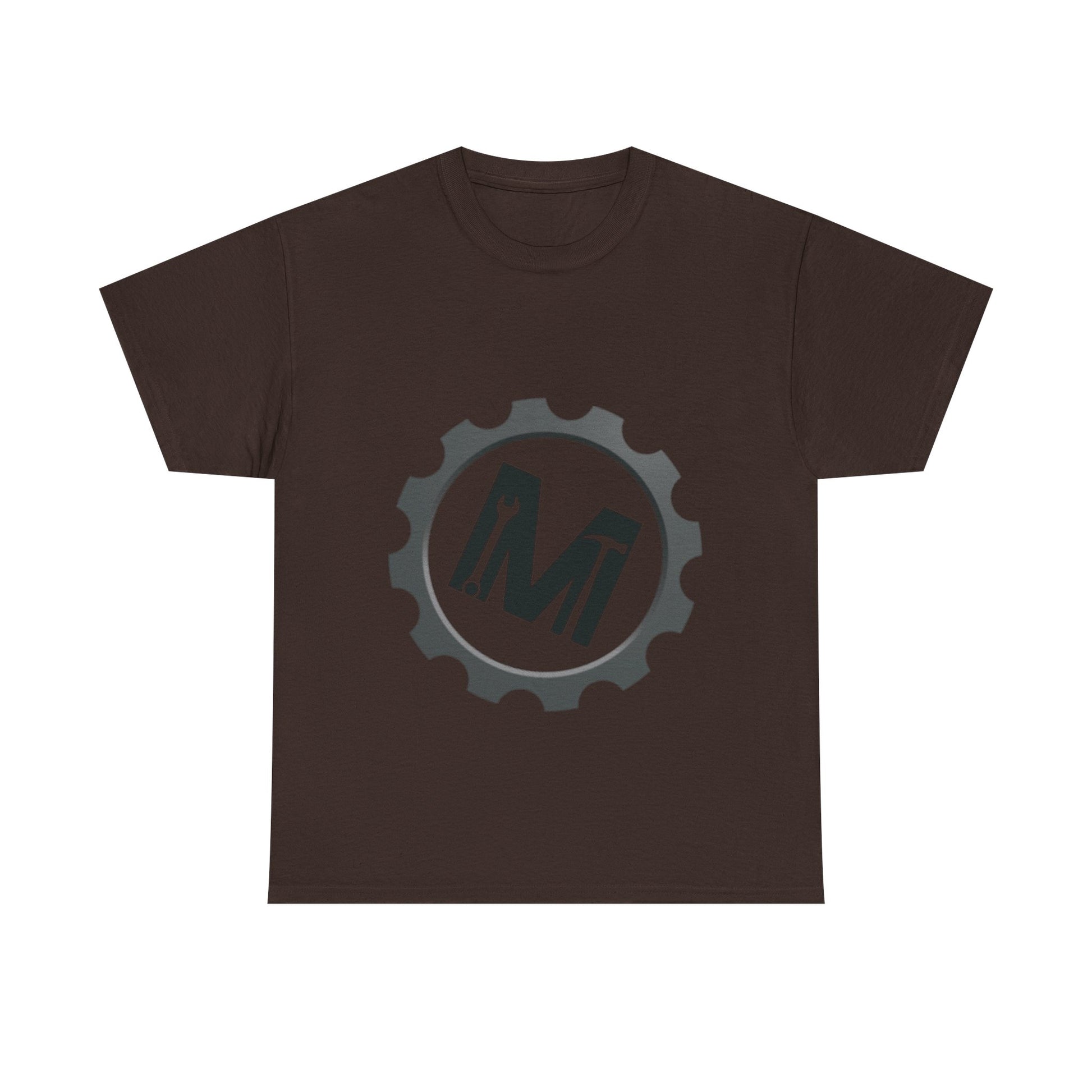 Gear Logo Unisex Heavy Cotton Tee, Cool Casual T-Shirt, Biker Apparel, Gift for Him, Everyday Wear, Mechanical Design Shirt