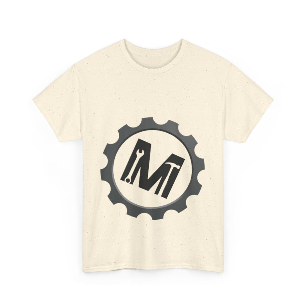 Gear Logo Unisex Heavy Cotton Tee, Cool Casual T-Shirt, Biker Apparel, Gift for Him, Everyday Wear, Mechanical Design Shirt