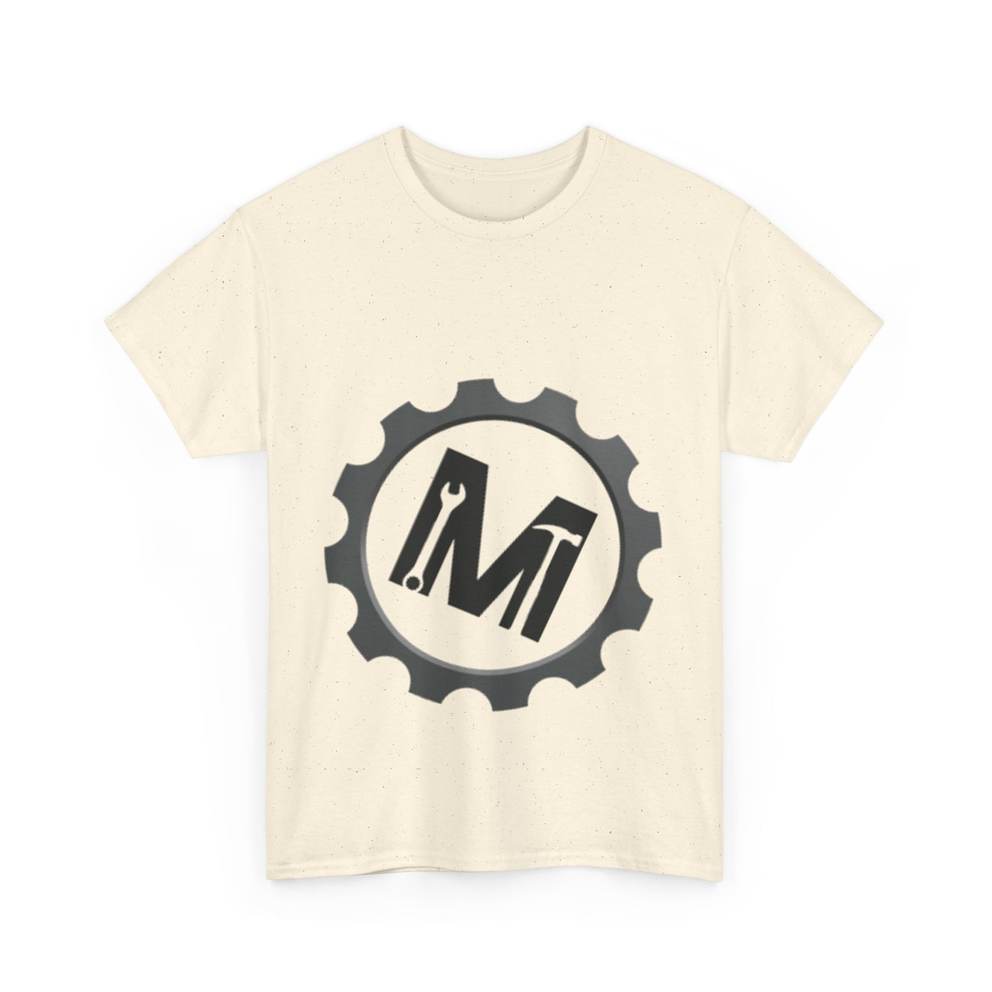 Gear Logo Unisex Heavy Cotton Tee, Cool Casual T-Shirt, Biker Apparel, Gift for Him, Everyday Wear, Mechanical Design Shirt