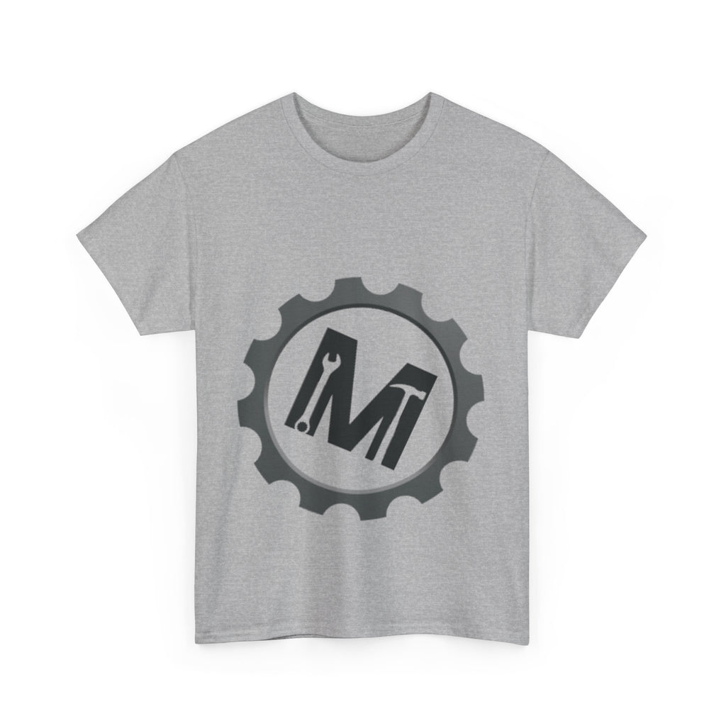Gear Logo Unisex Heavy Cotton Tee, Cool Casual T-Shirt, Biker Apparel, Gift for Him, Everyday Wear, Mechanical Design Shirt