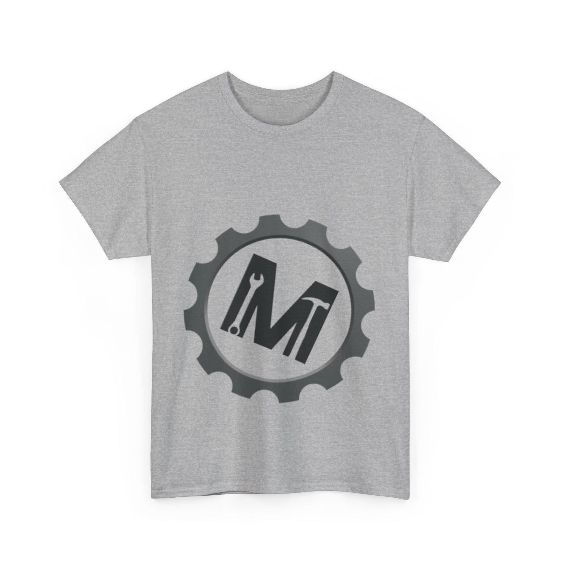 Gear Logo Unisex Heavy Cotton Tee, Cool Casual T-Shirt, Biker Apparel, Gift for Him, Everyday Wear, Mechanical Design Shirt