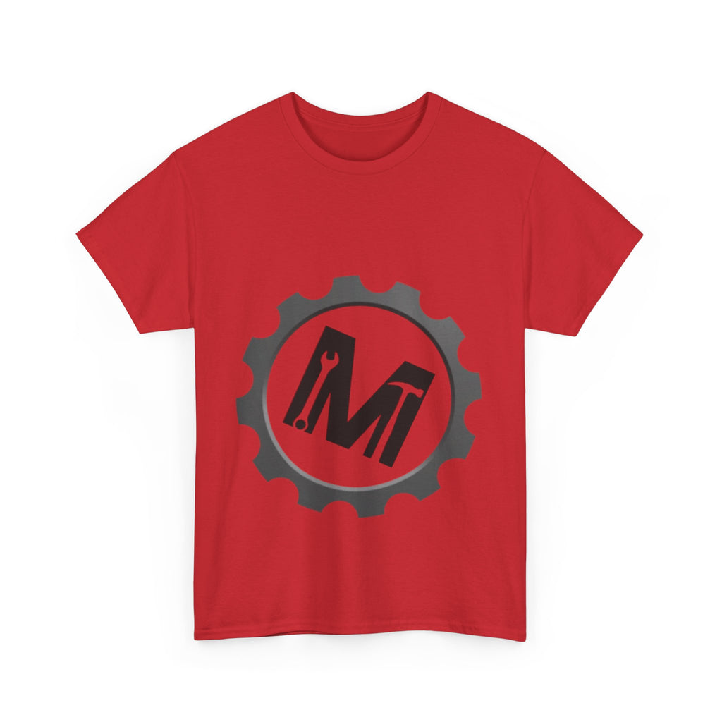 Gear Logo Unisex Heavy Cotton Tee, Cool Casual T-Shirt, Biker Apparel, Gift for Him, Everyday Wear, Mechanical Design Shirt