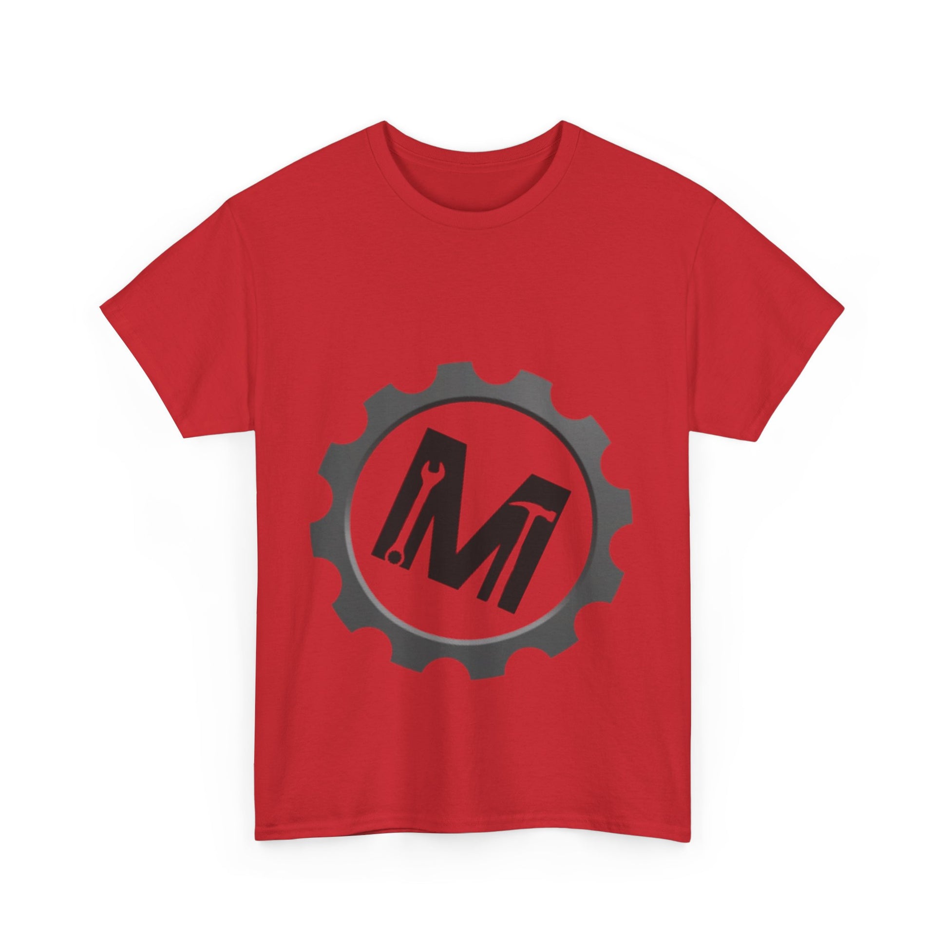 Gear Logo Unisex Heavy Cotton Tee, Cool Casual T-Shirt, Biker Apparel, Gift for Him, Everyday Wear, Mechanical Design Shirt