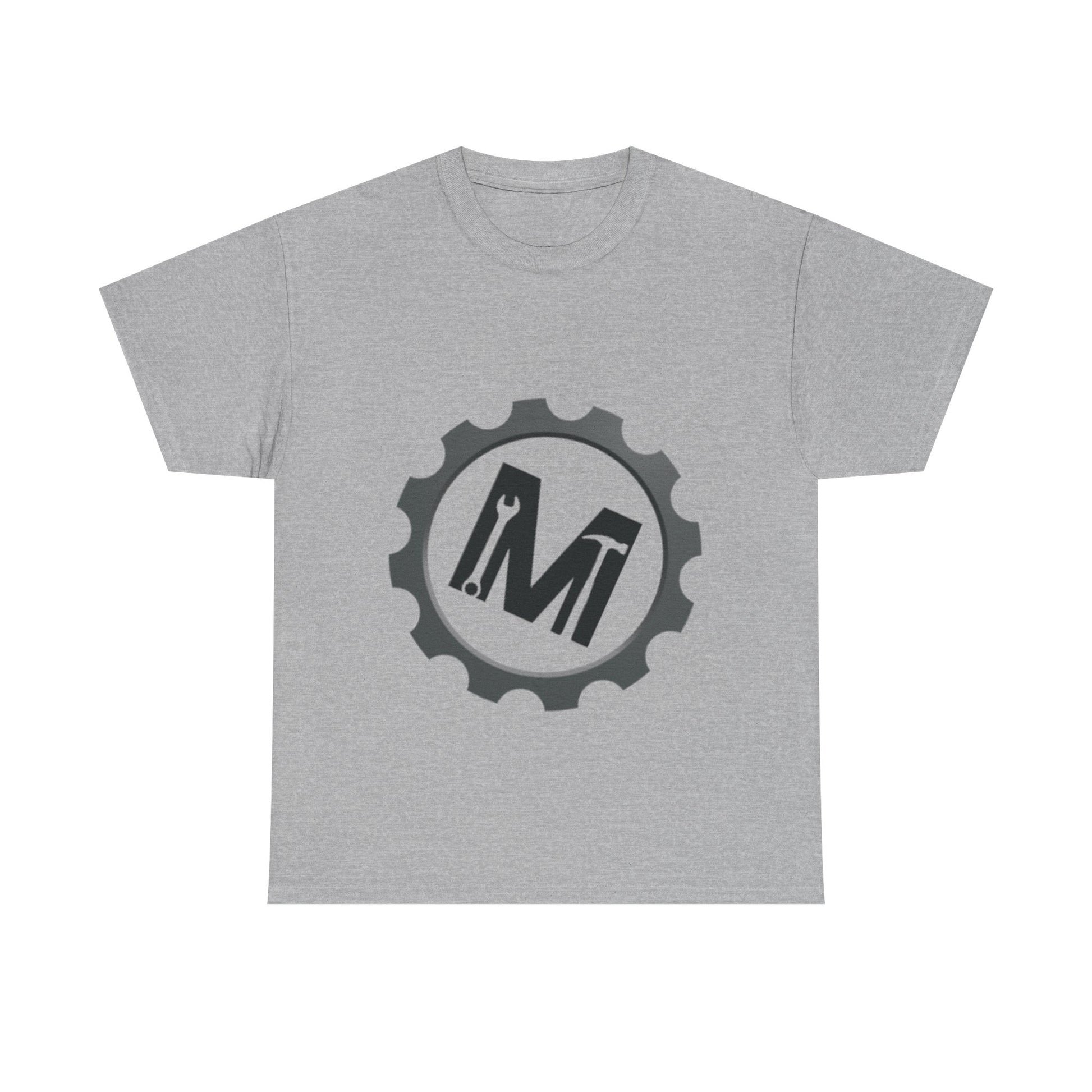 Gear Logo Unisex Heavy Cotton Tee, Cool Casual T-Shirt, Biker Apparel, Gift for Him, Everyday Wear, Mechanical Design Shirt