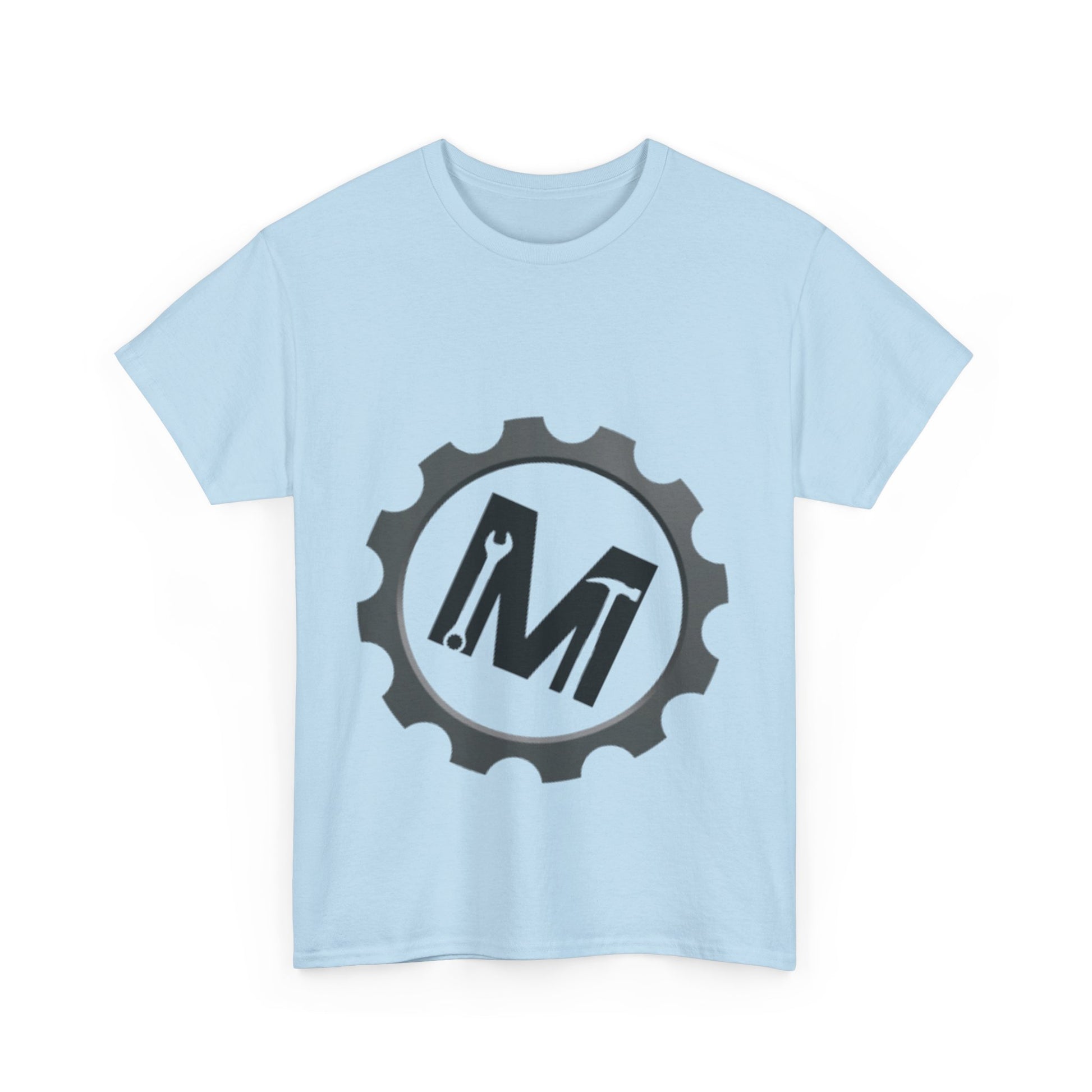 Gear Logo Unisex Heavy Cotton Tee, Cool Casual T-Shirt, Biker Apparel, Gift for Him, Everyday Wear, Mechanical Design Shirt