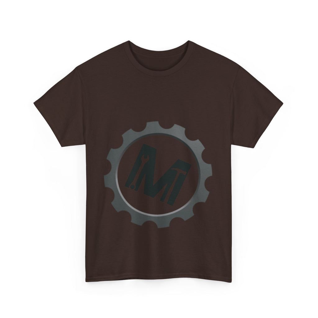 Gear Logo Unisex Heavy Cotton Tee, Cool Casual T-Shirt, Biker Apparel, Gift for Him, Everyday Wear, Mechanical Design Shirt