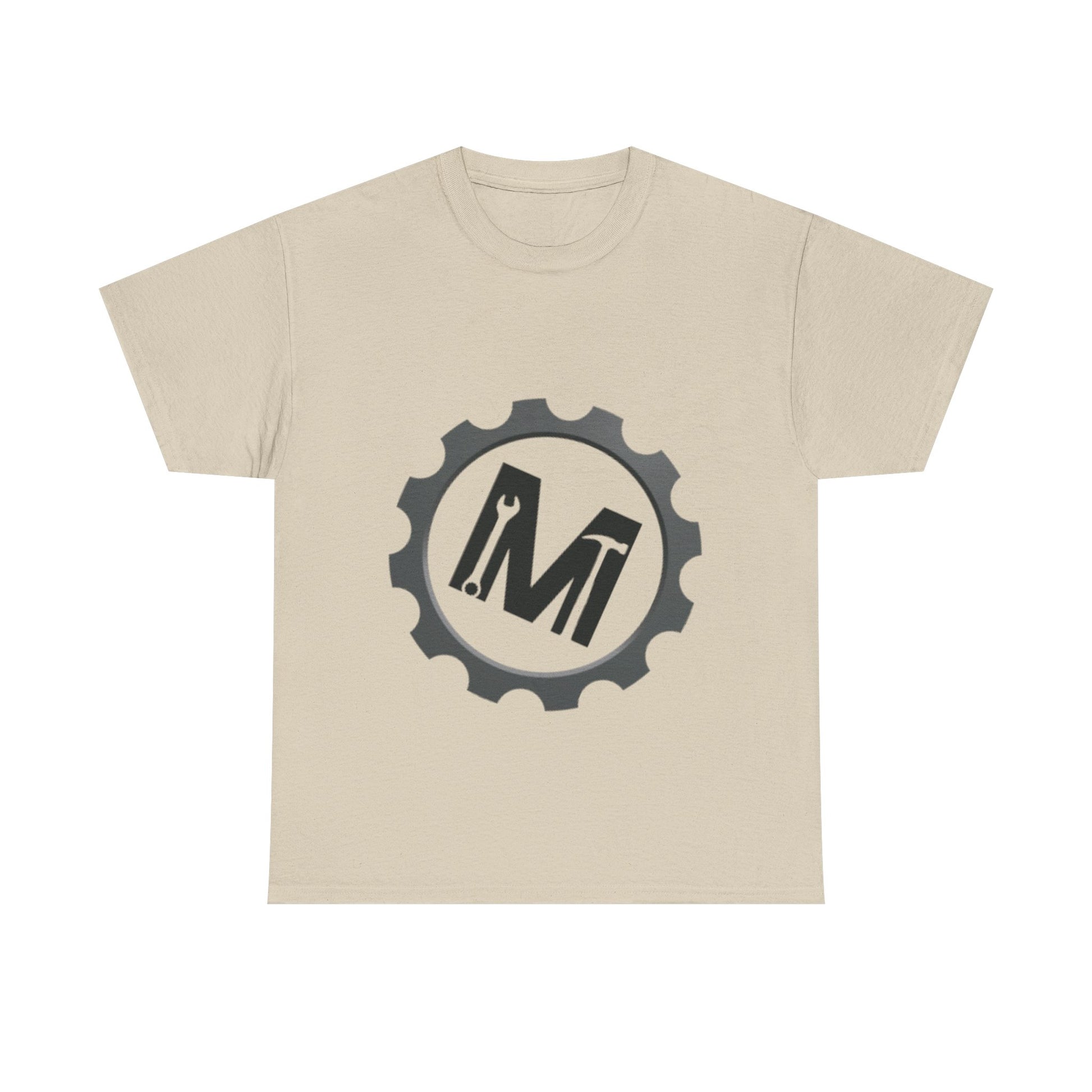 Gear Logo Unisex Heavy Cotton Tee, Cool Casual T-Shirt, Biker Apparel, Gift for Him, Everyday Wear, Mechanical Design Shirt