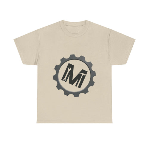 Gear Logo Unisex Heavy Cotton Tee, Cool Casual T-Shirt, Biker Apparel, Gift for Him, Everyday Wear, Mechanical Design Shirt