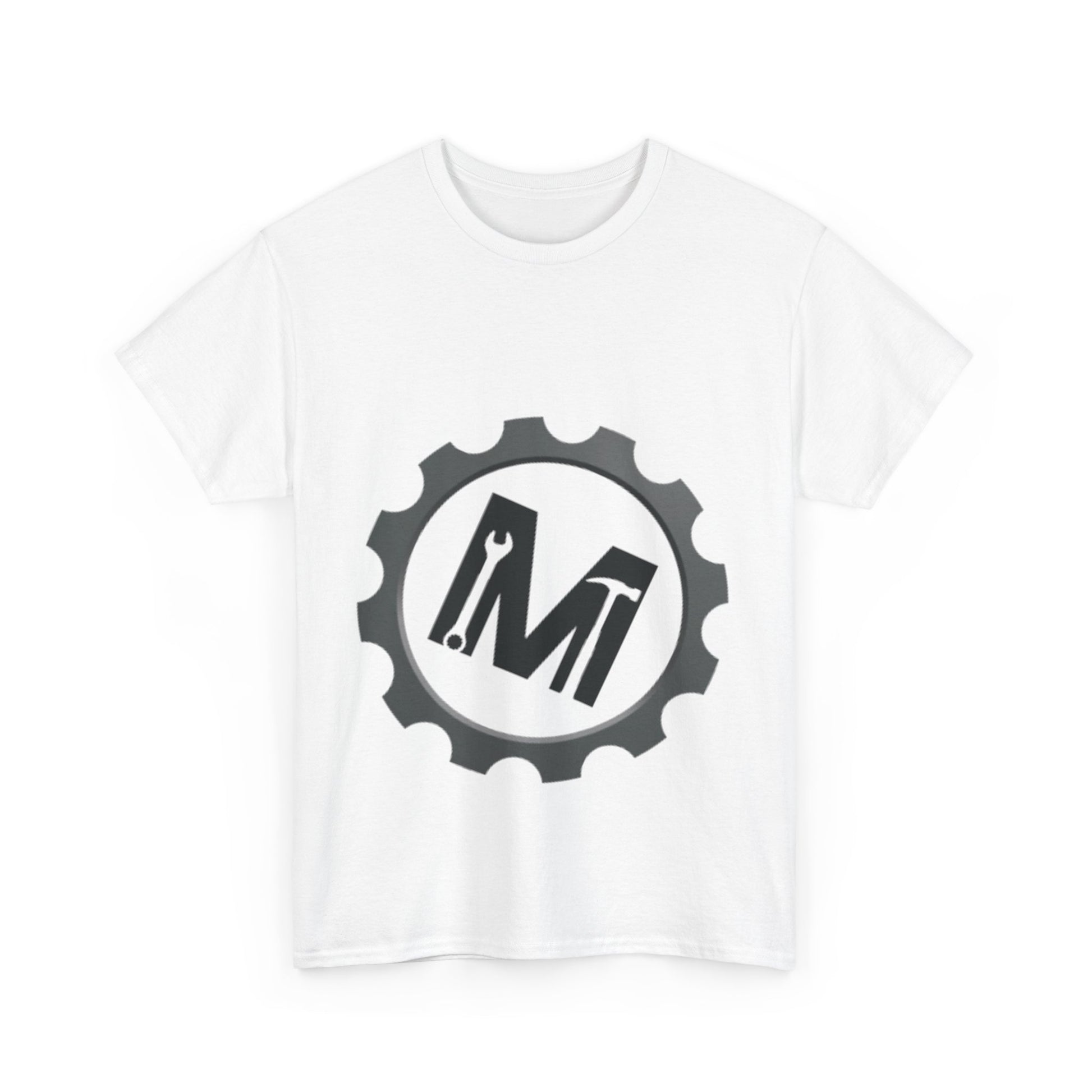 Gear Logo Unisex Heavy Cotton Tee, Cool Casual T-Shirt, Biker Apparel, Gift for Him, Everyday Wear, Mechanical Design Shirt