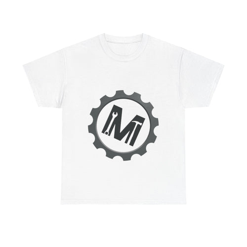 Gear Logo Unisex Heavy Cotton Tee, Cool Casual T-Shirt, Biker Apparel, Gift for Him, Everyday Wear, Mechanical Design Shirt