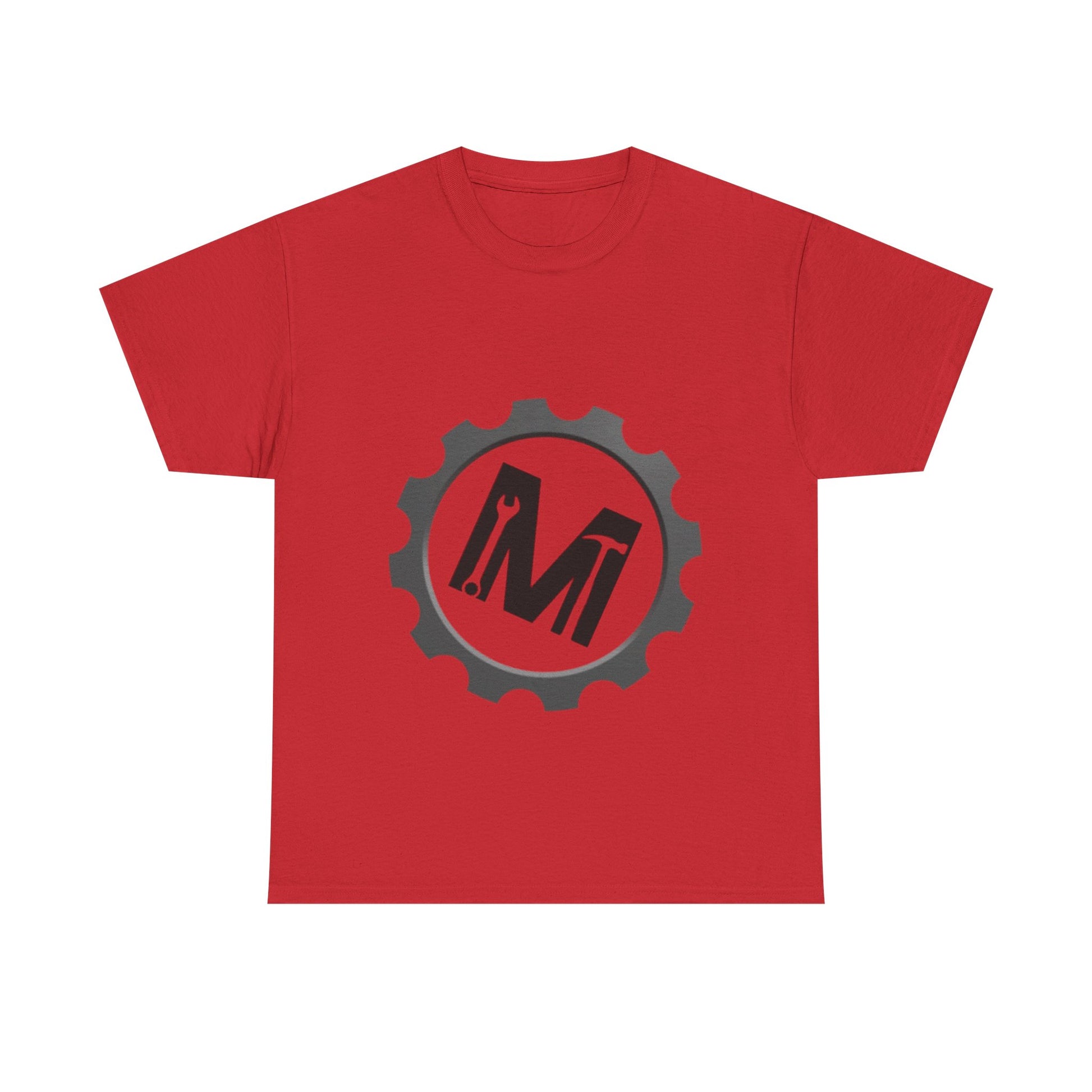 Gear Logo Unisex Heavy Cotton Tee, Cool Casual T-Shirt, Biker Apparel, Gift for Him, Everyday Wear, Mechanical Design Shirt