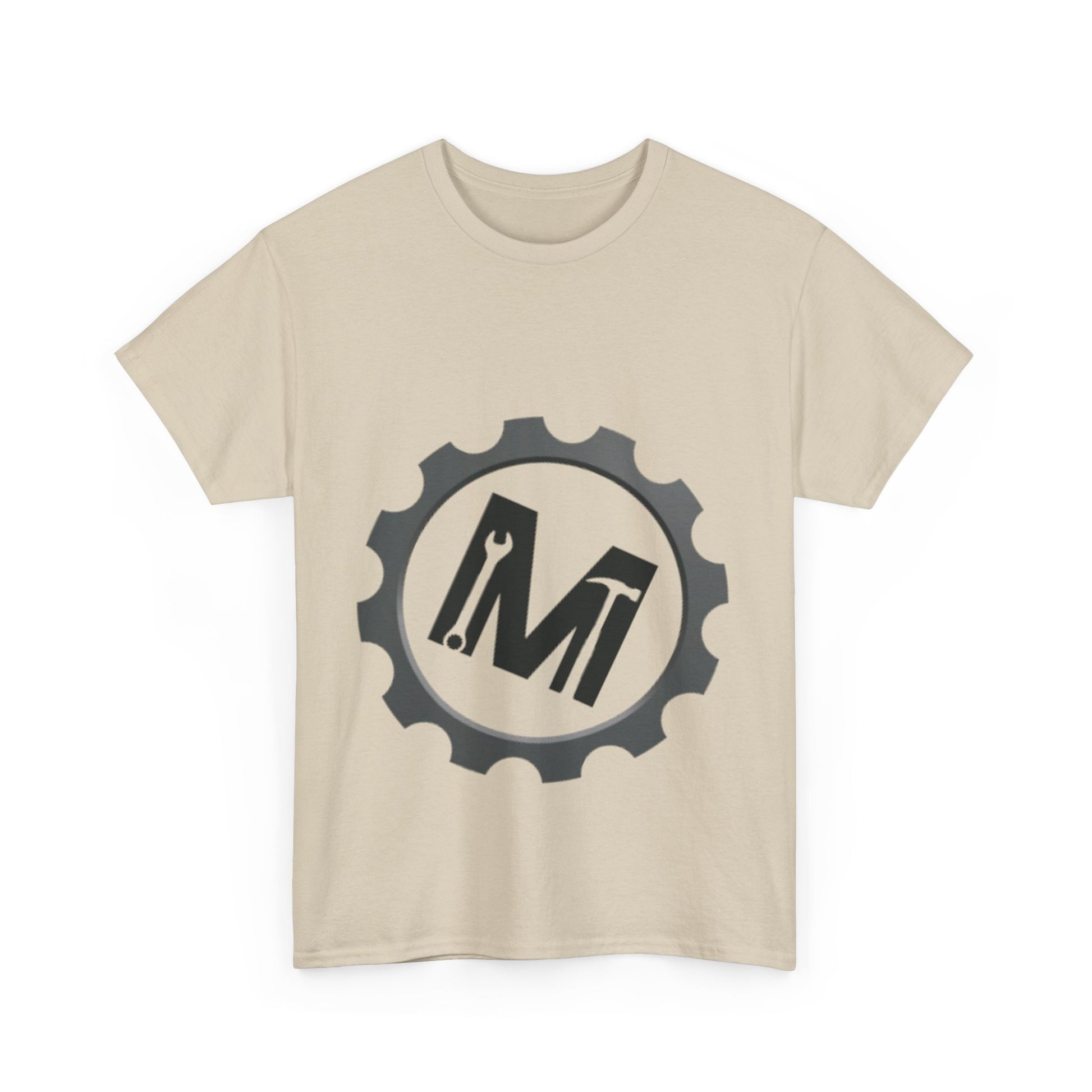 Gear Logo Unisex Heavy Cotton Tee, Cool Casual T-Shirt, Biker Apparel, Gift for Him, Everyday Wear, Mechanical Design Shirt