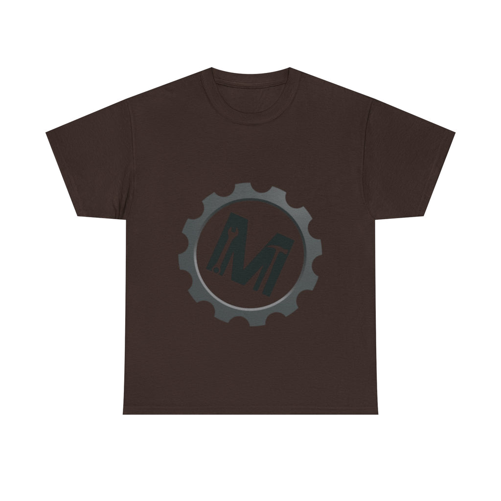 Gear Logo Unisex Heavy Cotton Tee, Cool Casual T-Shirt, Biker Apparel, Gift for Him, Everyday Wear, Mechanical Design Shirt